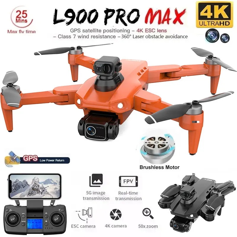 Drone Rc Plegable - L900 Pro MAX GPS-drone 4K Professionele