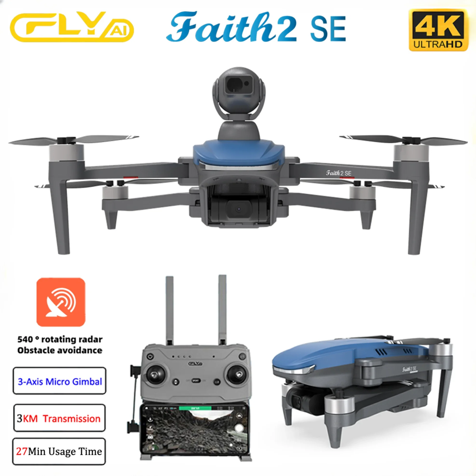 Drone F22 Rc - Faith 2 SE met 540 °