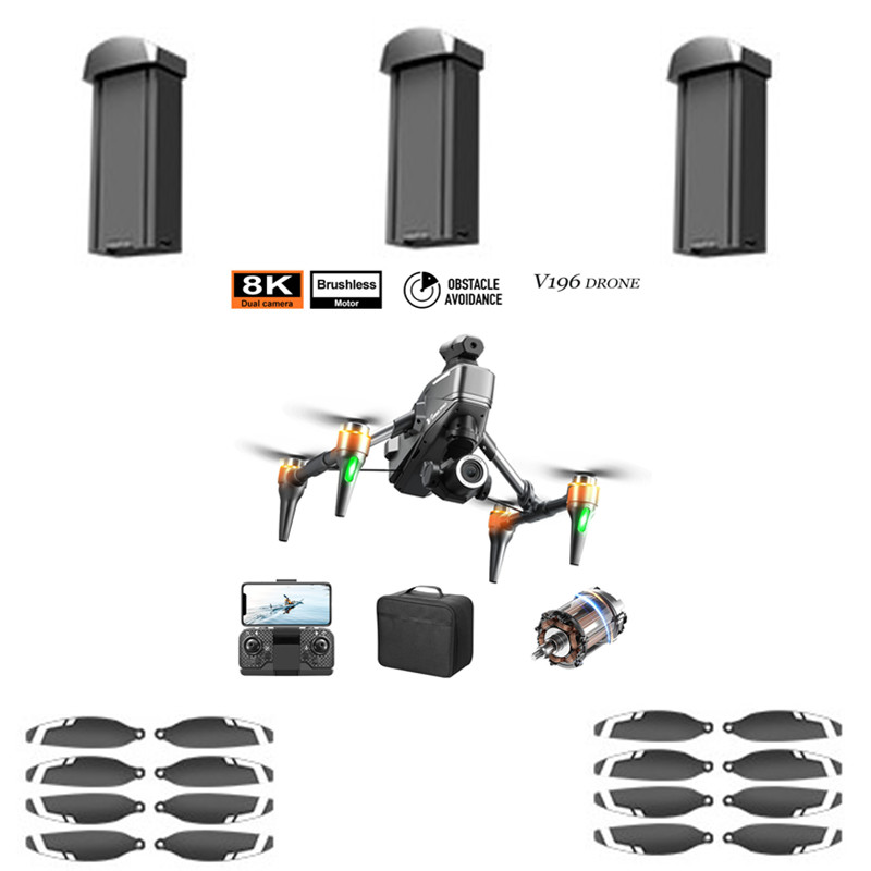 Drone V196 Rc - V196 Borstelloze Drone Batterij 3.7V 1800Mah/Propeller