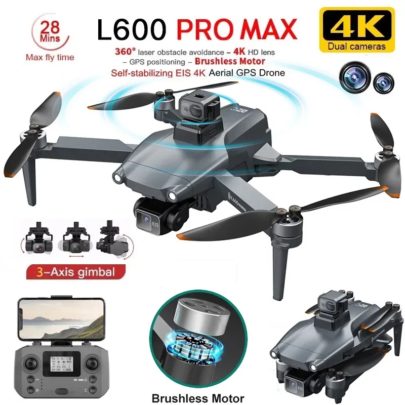 Drone Rc Plegable - L600 PRO MAX GPS Drone Professionele