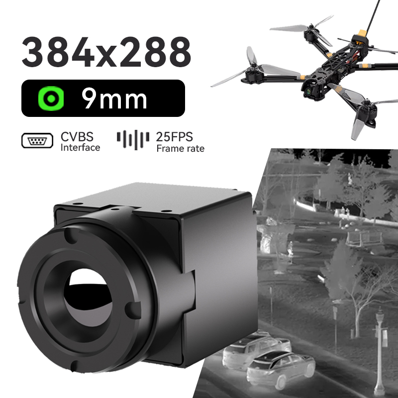 Fpv Camera Cmos - AC384 Thermische beeldvormingsdomecameramodule met 9mm lens