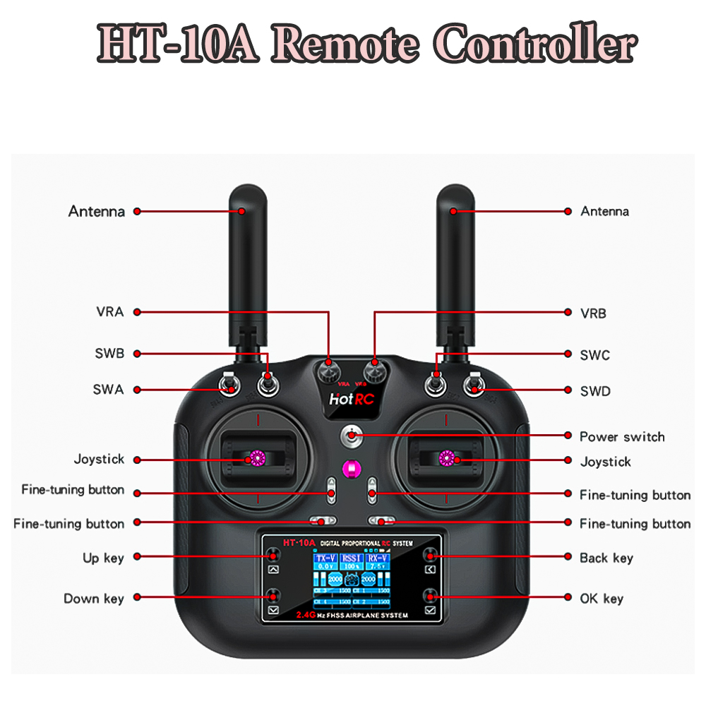 Hotrc Hot rc HT-10A HT10A 2.4G - Drone Rc Parts recensie en prijs